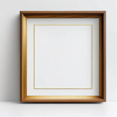 Blank canva with wooden frame