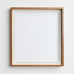 Fototapeta premium Blank canva with wooden frame
