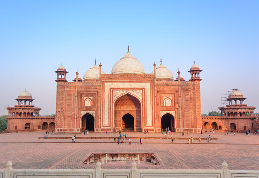 The courtyard of Jama Masjid at Old Delhi,India.
