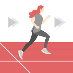 A woman running, Athletic Woman in Sports Wear vector