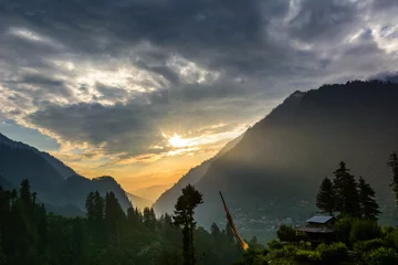 Fotobehang Sunset at Himalayan foothills  © Sumit