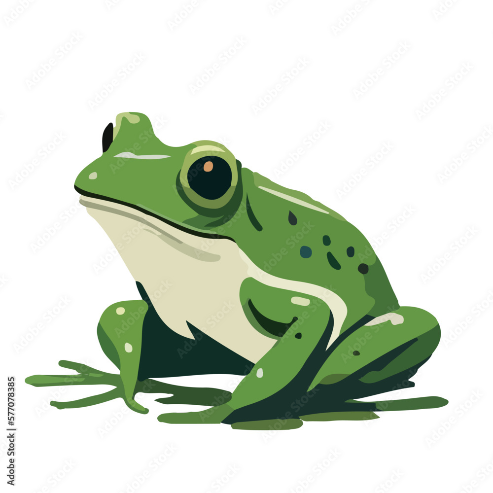 Wall mural frog. simple vector graphics consisting of few colors. - Wall murals