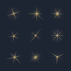 Vector Sparkles Star. Design elements.