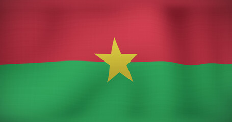 Image of moving flag of burkina waving