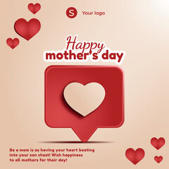 Happy Mother's Day template for social networks