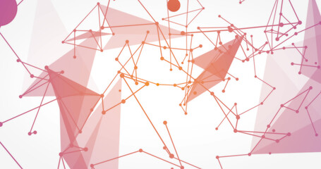 Image of network of connections on white background