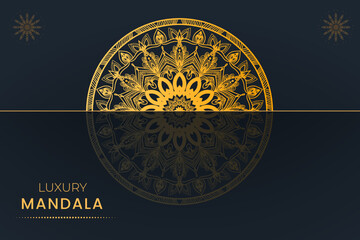 Luxury Mandala Background Design With Floral Ornament Pattern, Wedding Invitation Card Template
