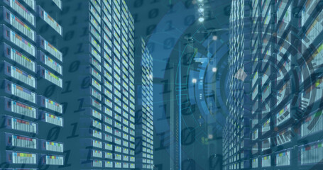 Image of data processing and scope scanning over server room