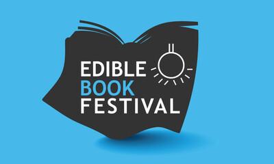 Edible Book Festival.Template for background, banner, card, poster 