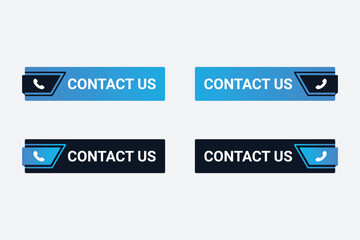 Contact us button for vector illustration.