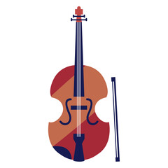 Naklejka na ściany i meble fiddle instrument musical