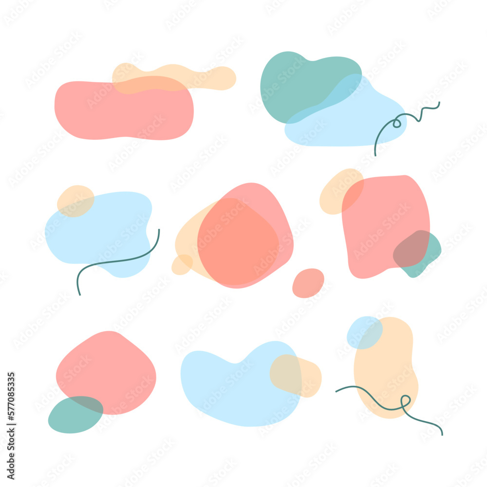 Aufkleber collection of abstract trendy shape for copy space text