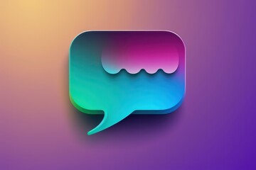Speech icon for application. Colourful icon. Gradient color. Generative AI.