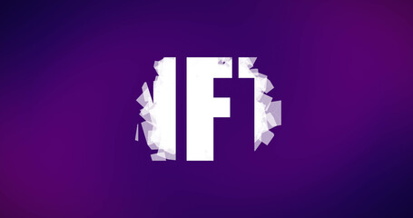 Image of white nft text on purple background