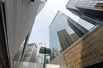 modern office building in hong kong china