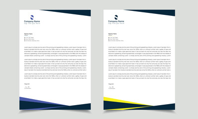 Creative, minimal, modern letterhead design vector, a4 letterhead design