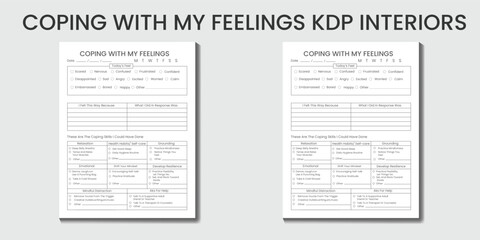 Coping With My Feelings Worksheet 2023-202 KDP interior designs