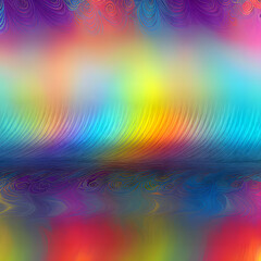 Farbenfroher Geometrischer Phantasievoller Hintergrund -  Creative Trend: Psychic Waves - Generative AI