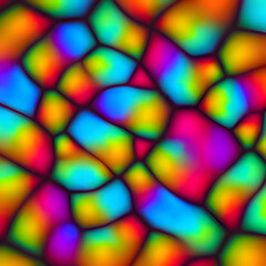Farbenfroher Geometrischer Phantasievoller Hintergrund -  Creative Trend: Psychic Waves - Generative AI