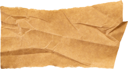 Brown Cardboard paper piece isolated on white background