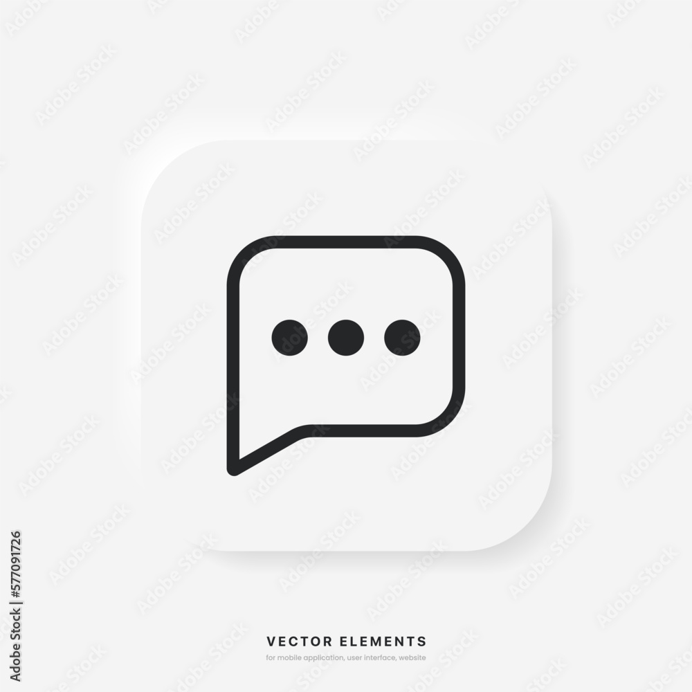 Fototapete 3d isolated vector elements. minimal modern message, chat, speak, dialog, chatting icon emblem symbo
