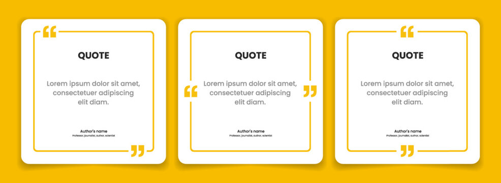 3D bubble testimonial banner, quote, infographic. Social media post template designs for quotes. Empty speech bubbles, quote bubbles and text box. Vector Illustration EPS10.