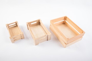 Little wooden boxes Assorted baby photography props and toys 