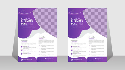 Corporate creative colorful business flyer template design abstract flyer, vector template design or business poster .