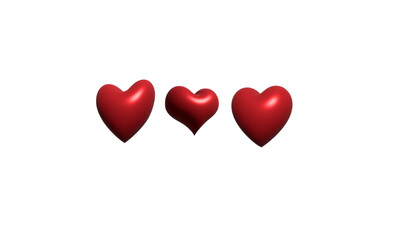 Fototapeta na wymiar Red heart. Realistic 3d design icon heart symbol love