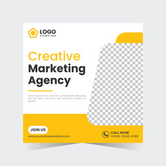 Digital business marketing banner for social media post template