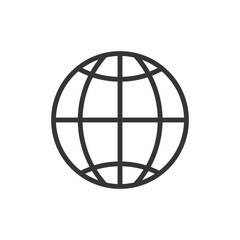 Web symbol icon vector illustration, globe icon, world globe symbol
