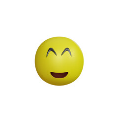 Emoji yellow face and emotion with happy and naughty cute.  Facial expression.
