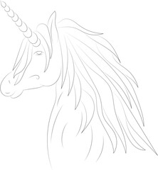 Unicorn Vector Line art coloring pages unicorn illustration for coloring book