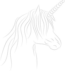 Unicorn Vector Line art coloring pages unicorn illustration for coloring book