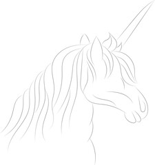 Unicorn Vector Line art coloring pages unicorn illustration for coloring book