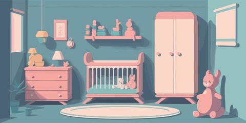 Home Lifestyle Interior Background Design Simple Flat Living House Illustration