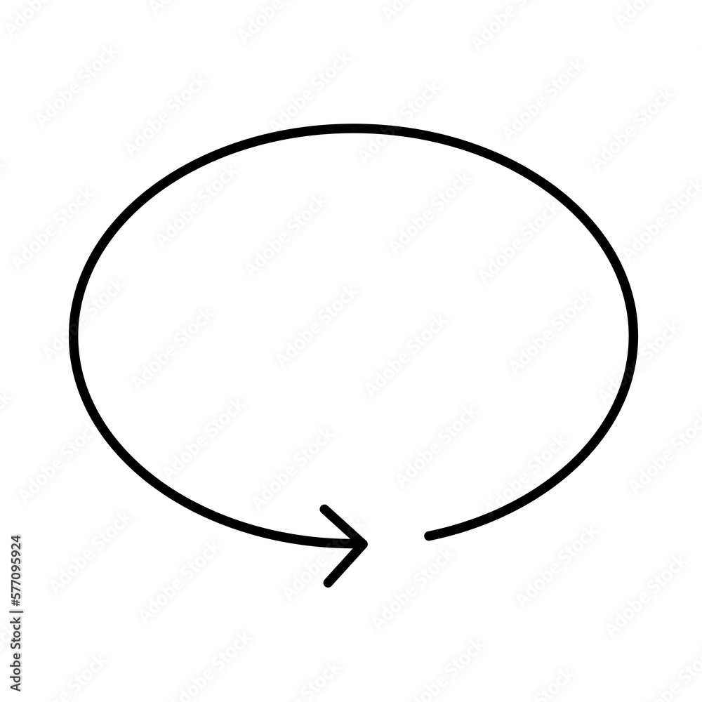 Poster round shape with arrow