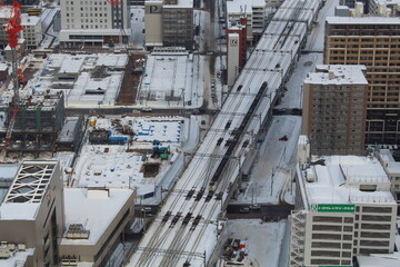 札幌駅展望台から眺める北海道の鉄道