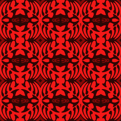 Creative trendy color abstract geometric pattern in red brown, vector seamless, can be used for printing onto fabric, interior, design, textile