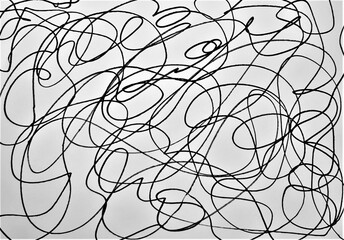 Abstract background with chaotic lines, graphic drawing