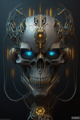 Fototapeta na wymiar Gothic Skulls The Dark Beauty of Death | AI Generated 