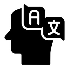 translator glyph icon