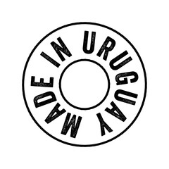 Made in Uruguay text emblem stamp, concept background
