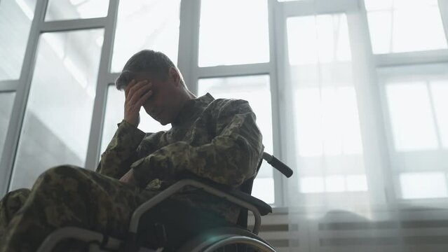Soldier with disability feeling depressed, post traumatic stress disorder