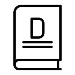 dictionary line icon