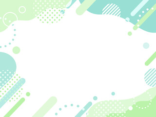 緑　ポップ 　ウェーブ　フレーム　背景 © Lily