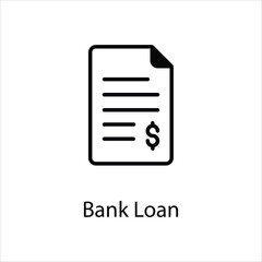 Bank Loan icon vector stock