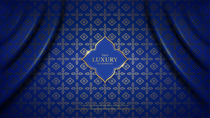 Thai art luxury banner, background pattern decoration for printing, flyers, poster, web, banner, brochure and card concept vector illustration
