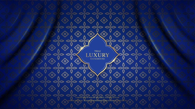 Thai art luxury banner, background pattern decoration for printing, flyers, poster, web, banner, brochure and card concept vector illustration