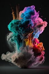 Kolorowy dym. Generative AI. - obrazy, fototapety, plakaty